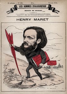 Henri (Henry) Maret (1837-1917) イギリスのジャーナリスト・政治家の漫画 - 「Les Hommes d