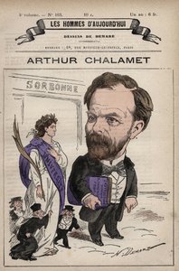 ジャン・マリー・アルトゥール・シャラメ（1822-1895）フランス共和国の政治家の漫画 - Henri Demare（1846-1888）作「Les Hommes d