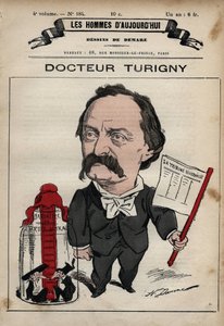 ジャン・プロスペル・トゥリニー（Jean Prosper Turigny）1822-1905年の漫画（「今日の人々」より） 1880年頃 アンリ・デマール（Henri Demare）（1846-1888）作 作： Henri Demare