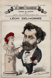 Leon Alexandre Delhomme (1841-1895) フランスの彫刻家の漫画（「Les Hommes d