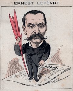 フランソワ・アーネスト・ルフェーヴル（1833-1889）、弁護士、政治家、パリ市議会議長およびパリ市議会副議長 - パリの「今日の人々」に掲載されたアンリ・デマールによる風刺画
