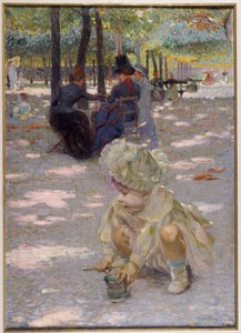 1886年8月のルクセンブルクでの午後 作： Henri Edmond Cross