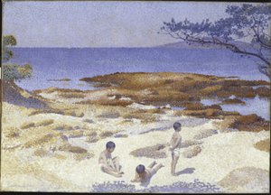 カバソンのビーチ 作： Henri Edmond Cross