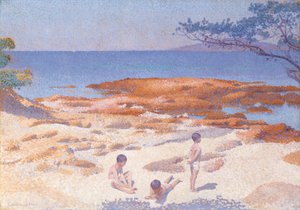 189192 カバッソン ベーニュ キュルのビーチ。 作： Henri Edmond Cross