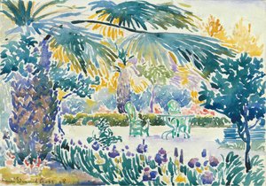 セントクレアの画家の庭、1908年。 作： Henri Edmond Cross