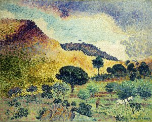 La Chaine des Maures、1906年6月〜1907年4月 作： Henri Edmond Cross