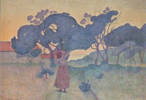 イブニングファーム、1893年。 作： Henri Edmond Cross