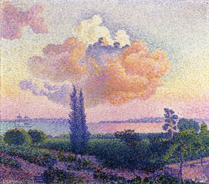 ピンクの雲、1896年頃 作： Henri Edmond Cross