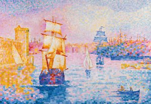 マルセイユ港、1899年頃 作： Henri Edmond Cross
