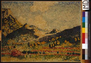 「小さなモーレス山脈」のための研究、1909 作： Henri Edmond Cross