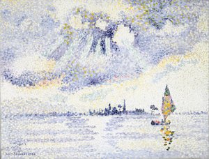 ラグーン、ヴェネツィアの日没、1903年4月頃 作： Henri Edmond Cross
