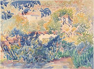 サンクレールの芸術家の庭、1904 年から 5 年。 作： Henri Edmond Cross