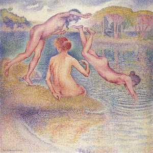 入浴者 作： Henri Edmond Cross