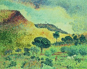モーレス山脈、1906-07 作： Henri Edmond Cross
