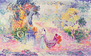 公園の女、1909 作： Henri Edmond Cross