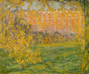 秋、ハンプトンコート; Automne、ハンプトンコート 作： Henri Eugene Augustin Le Sidaner