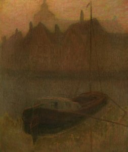 Barco no Canal (Manhã) (óleo sobre tela) 作： Henri Eugene Augustin Le Sidaner