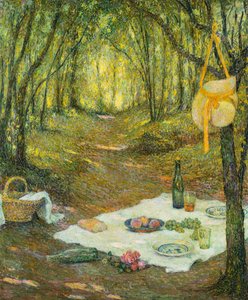 Le Gouter sous Bois、ジェルブロワ 作： Henri Eugene Augustin Le Sidaner