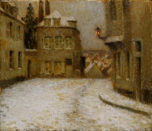 雪、モンマルトル 作： Henri Eugene Augustin Le Sidaner
