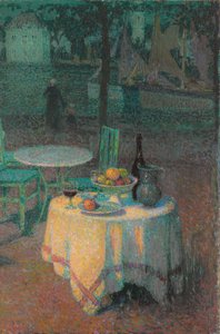 ポートカフェ;カフェデュポート 作： Henri Eugene Augustin Le Sidaner