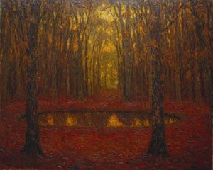 秋のヴェルサイユの池 作： Henri Eugene Augustin Le Sidaner