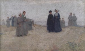 孤児たちの遊歩道、1888 作： Henri Eugene Augustin Le Sidaner