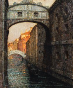 ヴェネツィア-ため息橋;ヴェネツィア-ため息橋 作： Henri Eugene Augustin Le Sidaner