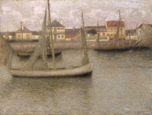 「ボート、ヘイスト」、1900年。 作： Henri Eugene Le Sidaner