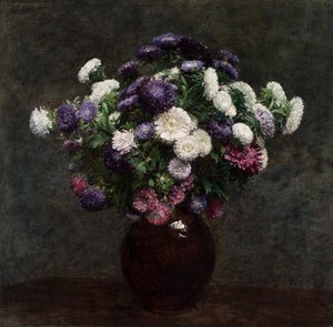 花瓶のアスター 作： Henri Fantin-Latour