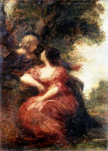 トルバドゥールとその婦人アンリ・ファンタン＝ラトゥールによる絵画（アンリ・ファンタン＝ラトゥール 作： Henri Fantin-Latour