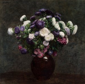 花瓶のアスター 作： Ignace Henri Jean Fantin Latour