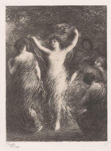 踊って見ている女性 ダンス 作： Ignace Henri Jean Fantin Latour