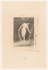 Diana ontkleedt zich om te baden ダイアナ Gedichten van André Chénier (シリーズタイトル) アンドレ・シェニエの詩の挿絵（連載タイトル） 作： Ignace Henri Jean Fantin Latour