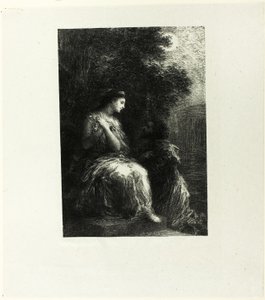 トロイの木馬のデュエット、7 番目のプレート 作： Ignace Henri Jean Fantin Latour
