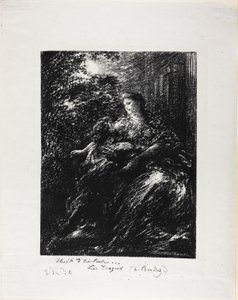 トロイの木馬のデュエット、6 番目のプレート 作： Ignace Henri Jean Fantin Latour