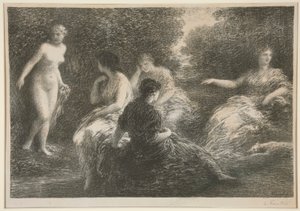五人のニンフ 作： Ignace Henri Jean Fantin Latour