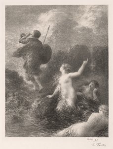 Goetterdaemmerung: ジークフリートと少女たち 作： Ignace Henri Jean Fantin Latour