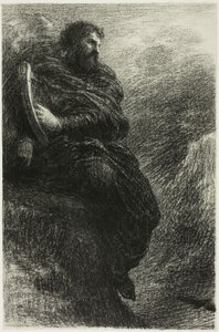 イタリアのハロルド: 山の中で 作： Ignace Henri Jean Fantin Latour