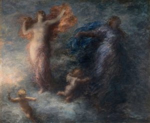 夜明けと夜、1894年。 作： Ignace Henri Jean Fantin Latour
