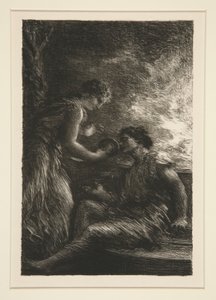 La Valkyrie: acte I, Sieglinde et Siegmund (ワルキューレ: 第 1 幕、ジークリンデとジークムント) 作： Ignace Henri Jean Fantin Latour