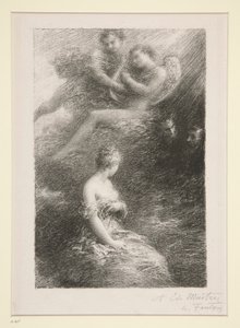 La Damnation de Faust: apparition de Marguerite (ザ・ダムネーション・オブ・ファウスト: マルグリットの出現) 作： Ignace Henri Jean Fantin Latour