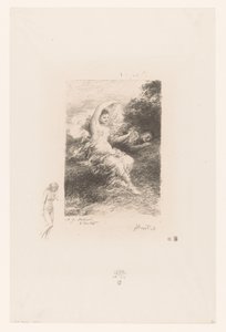 眠っている恋人を見守るリデ ライド アンドレ・シェニエの詩（シリーズタイトル） Illustrations pour les Poésies d