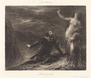 マンフレッドとアスタルテ（二皿目） 作： Ignace Henri Jean Fantin Latour