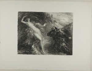 マンフレッドとアスタルテア、三皿目 作： Ignace Henri Jean Fantin Latour