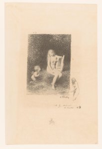 Muze van de muziek と Amor の出会い これは、次の Naiads が歌ったものです。 XXI Gedichten van André Chénier (シリーズタイトル) アンドレ・シェニエの詩の挿絵（連載タイトル） 作： Ignace Henri Jean Fantin Latour