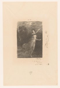 Nimf vlucht weg voor sater De nuit, la nymphe errante Bucoliques. Idylles et fragments d