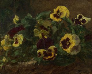 パンジー、1903。 作： Ignace Henri Jean Fantin Latour