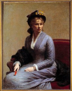 シャルロット・デュブール（1850-1921）の肖像 彼女は画家の妻の妹です。アンリ・ファンタン・ラトゥールの絵画（ファンタン・ラトゥール 作： Ignace Henri Jean Fantin Latour