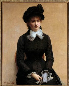 ルイーズ・リーズネルの肖像 ルイーズ・リーズネル（1860-1944）は、画家レオン・リーズネルの娘です。アンリ・ファンタン・ラトゥールの絵画（Fantin-Latour