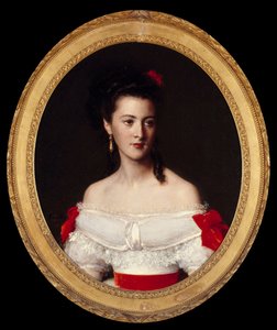 マルグリット・ド・ビロンの肖像。絵画：アンリ・ファンタン・ラトゥール（Fantin-Latour